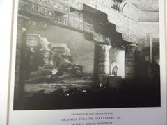 Proscenium, Grauman Theatre, Hollywood, CA, 1923, Lithograph. Meyer&Holler.