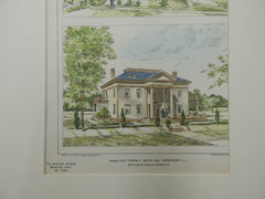 House for Thomas F. White, Esq., Cedarhurst, L.I., NY, 1901, Original Plan. M'Ilvaine & Tucker.