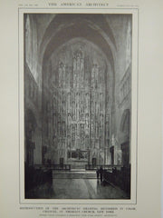 Reproduction Drawing, Chancel, St. Thomas's Church, New York, NY, 1914, Original Plan. Cram, Goodhue & Ferguson.