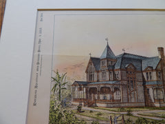 House for J. Harris, New Orleans, LA, 1883, Original Plan. H. Wolters.