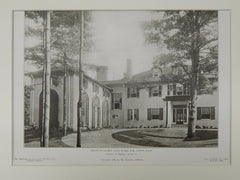 House of George Baty Blake, Esq., Lenox, MA, 1906, Lithograph. Winslow & Bigelow.