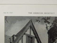 House of Sidney H. Sonn, Sunny Ridge, Harrison, NY, 1929, Lithograph. Julius Gregory.