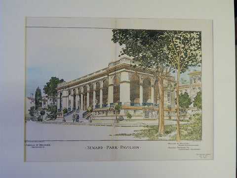 Seward Park Pavilion, New York City, NY, 1903, Original Plan. Arnold W. Brunner.
