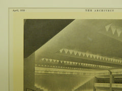 Ballroom, Hotel St. George, New York, NY, 1930, Lithograph.