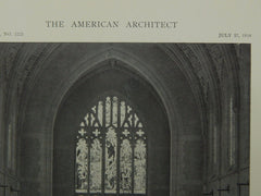 Interior, St. Mark's Church, Minneapolis, MN, 1918, Lithograph. Hewitt & Brown.