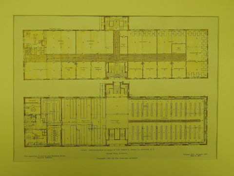 Plans of the Administration Building of the Geo. N. Pierce Co.,Buffalo NY, 1907. George Cary