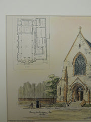Church & Parish House for St. Mark's Parish, Paterson, NY, 1902. Original Plan. Congdon & Son.