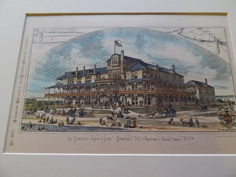 Berkeley Arms Hotel, Berkeley, NJ, 1883, Original Plan. Bradford L. Gilbert.