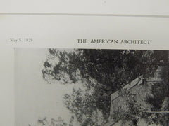 House of E. W. Seaholm, Birmingham, MI, 1929, Lithograph. Richard H. Marr.