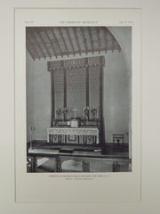 Altar, Church of the Most Holy Crucifix, New York, NY, 1929, Lithograph. Robert J. Reiley.