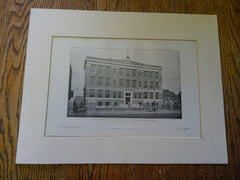 Ticknor Primary School, Dorchester/ Middle Streets, South Boston, 1905, Litho. Andrews, Jaques & Rantoul.