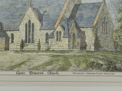 Grace Memorial Church in Darlington, Harford County MD, 1878. Theophilius P. Chandler, Jr.