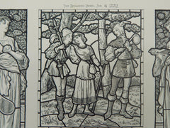 Various Stained Glass Windows, Beech Cottage, Allerton, UK, 1882, Original Plan. Aldrige & Deacon