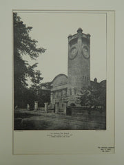 Exterior, Horniman Free Museum, London, England, 1901, Lithograph. Townsend.