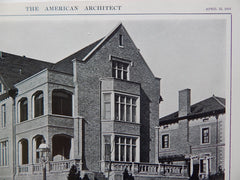 House of R. H. Liggett, Esq., Washington DC, 1914, Lithograph. MacNeil & MacNeil