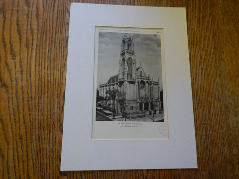 St. Itas Church, Chicago, IL, 1928, Lithograph. H.J. Schlacks.