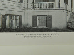 Riverdale Country Club, Riverdale, NY, 1921, Lithograph. Dwight James Baum.