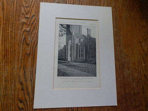 North Sage Dining Hall, Princeton University, New Jersey, Lithograph,1918. Day&Klauder.