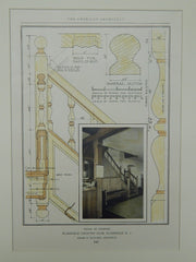 Stairway, Plainfield Country Club, Plainfield, NJ, 1926, Original Plan. Roger H. Bullard.