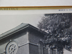 St. Joseph's Convent, Roxbury, MA, 1918, Lithograph. Charles R. Greco.