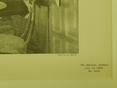 Billiard Room, House of W. R. Garrison, Tuxedo Park, NY, 1903, Photogravure. W.A.Bates