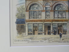 Odd Fellows Hall, Cambridgeport, MA, 1885. Original Plan. Hartwell & Richardson.