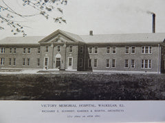 Victory Memorial Hospital,Waukegan, IL, Lithograph,1924. Richard E. Schmidt, Garden & Martin.