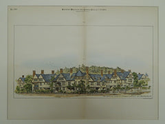 Semi-Detached Houses at Mount Auburn, Cincinnati, OH, 1885, Original Plan. Bruce Price.