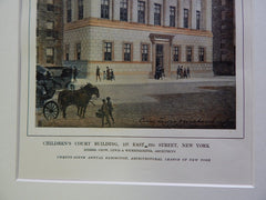 Children's Court Building, 137 E. 22nd St., NY, 1914, Original Plan. Crow, Lewis & Wickenhoefer.
