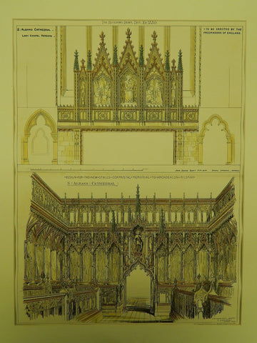 St. Alban's Cathedral in St. Alban, England, 1880. John Oldrid Scott. Original