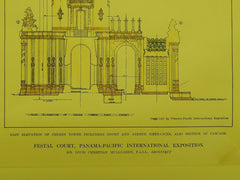 Festal Court: Panama-Pacific International Exposition: San Francisco CA. 1913  Louis Chirstian Mullgardt