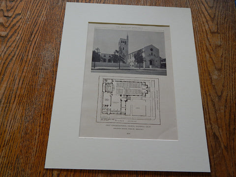First Congregational Church, Glendale CA, 1926. Carleton Monroe Winslow