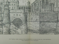The Temple, Prison of Louis XVI and XVII, Paris, France, 1903, Original Plan.