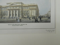 Eastern Female High School, Baltimore, MD, 1904. Original Plan. Simonson & Pietsch.