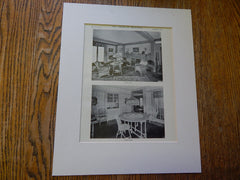 House of Mr. James E.Thomas,Interior, North Scituate,MA,1914,Lithograph. B. Proctor, Jr.