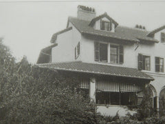 Exterior, House of George Lee, Esq., Beverly Farms, MA, 1906, Lithograph. W.G. Rantoul.