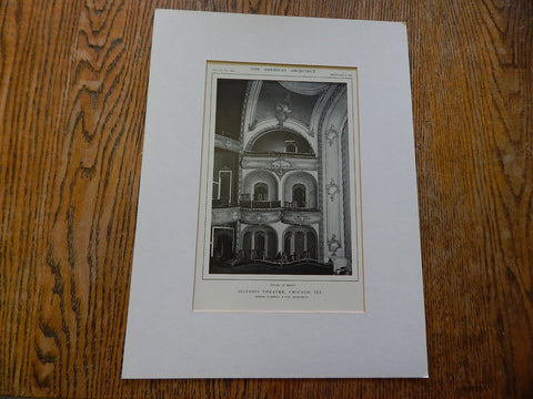 Illinois Theatre: Boxes, Chicago, IL, Lithograph,1914. Marshall & Fox.