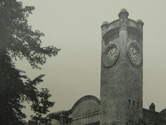 Exterior, Horniman Free Museum, London, England, 1901, Lithograph. Townsend.