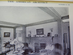 House of Mr. James E.Thomas,Interior, North Scituate,MA,1914,Lithograph. B. Proctor, Jr.