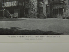 House of Thomas A. O'Hara, King's Point, Long Island, NY, 1929, Lithograph. Julius Gregory.