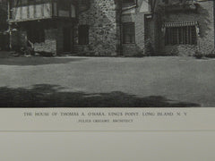 House of Thomas A. O'Hara, King's Point, Long Island, NY, 1929, Lithograph. Julius Gregory.