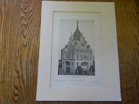 Main Tower: Broadway Tabernacle, New York, NY, 1905, Lithograph. Barney & Chapman.