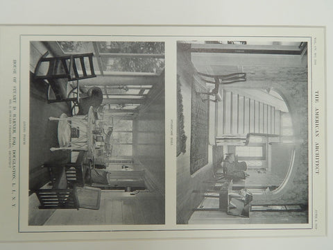 House of Stuart D. Warner, Esq., Douglaston, L.I., NY, 1914, Lithograph. Mr. G. Howard Chamberlain