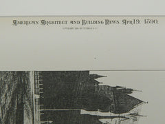 New Roman Catholic Cathedral, Sydney, NSW, Australia, 1890, Lithograph. Wardell.