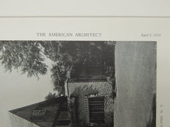 House of Thomas A. O'Hara, King's Point, Long Island, NY, 1929, Lithograph. Julius Gregory.