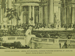 Entrances, Liberal Arts Building, Exhibition, St. Louis, MO, 1903, Photogravure.