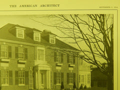 House of F. P. Aborn, Phillips Beach, MA, 1914, Lithograph. Edward B. Stratton.