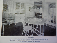House of Mr. James E.Thomas,Interior, North Scituate,MA,1914,Lithograph. B. Proctor, Jr.