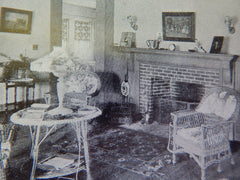 House of Mr. James E.Thomas,Interior, North Scituate,MA,1914,Lithograph. B. Proctor, Jr.