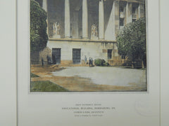 Main Entrance, Educational Building, Harrisburg, PA, 1929, OrigPlan. Gehron/Ross